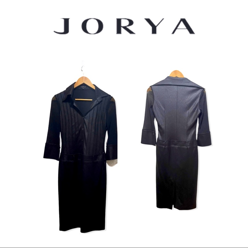 JORYA Costume Vintage Sheer Top 3/4” Sleeve Dress